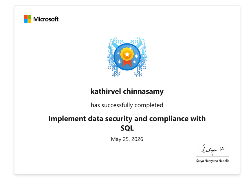 SQL Certificate